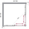 Душевой уголок BELBAGNO UNO-AH-2-90/70-C-Cr